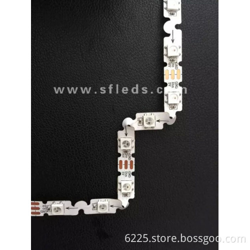 Digital s shape led strip, 60leds/m 360 degree bending led strip